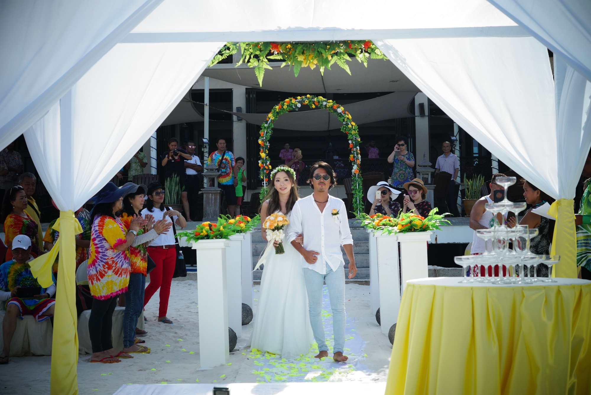 malaysia redan island beach wedding