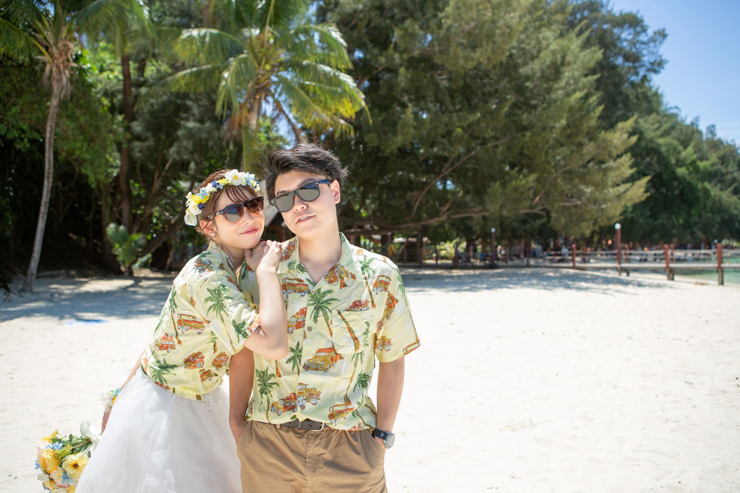 Malaysia, destination wedding, beach, beach wedding, resort hotel, island, prewedding photoshoot, kota Kinabalu, sabah, borneo, nature, Kinabalu mountain